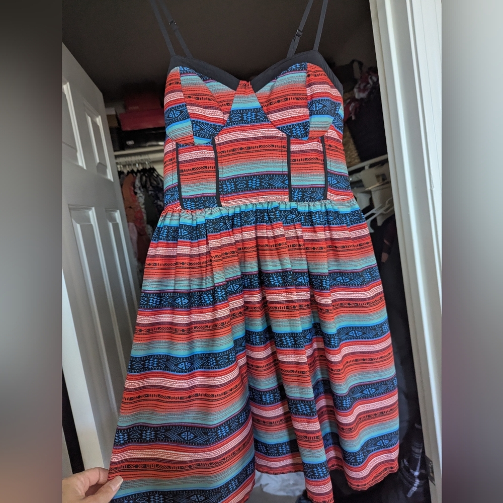 🏵️💙Colorful Southwestern Spaghetti Strap Dress💙🏵️